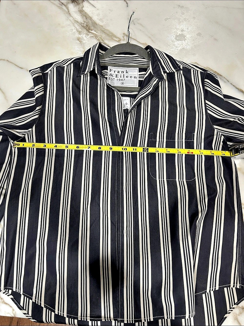Frank & Eileen Striped Shirt Black & White Size Small worn once - Picture 4 of 5